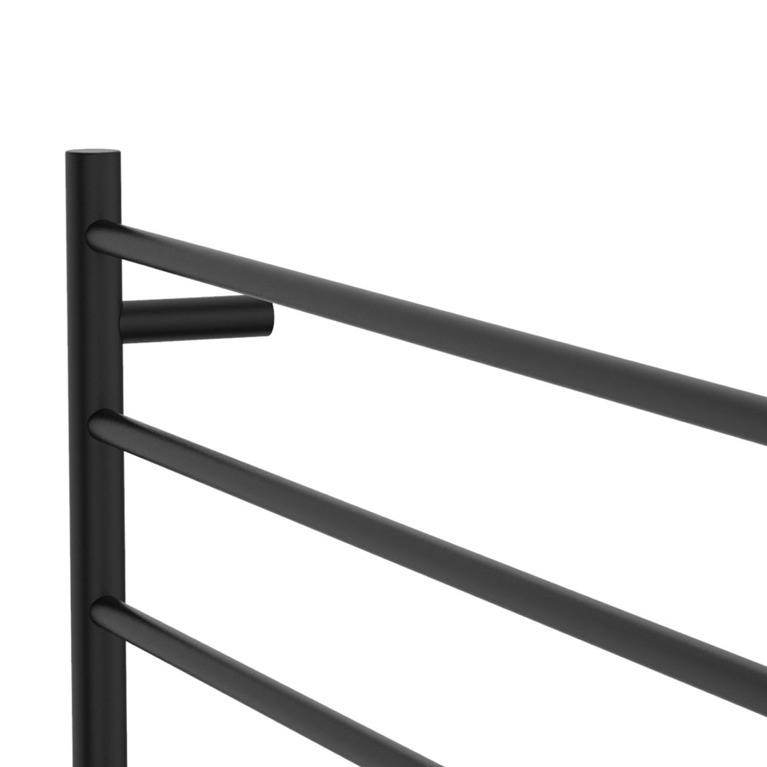 Fienza Isabella Heated Towel Rail 9075 Matte Black 7 Bars 900 X 750 X 122mm