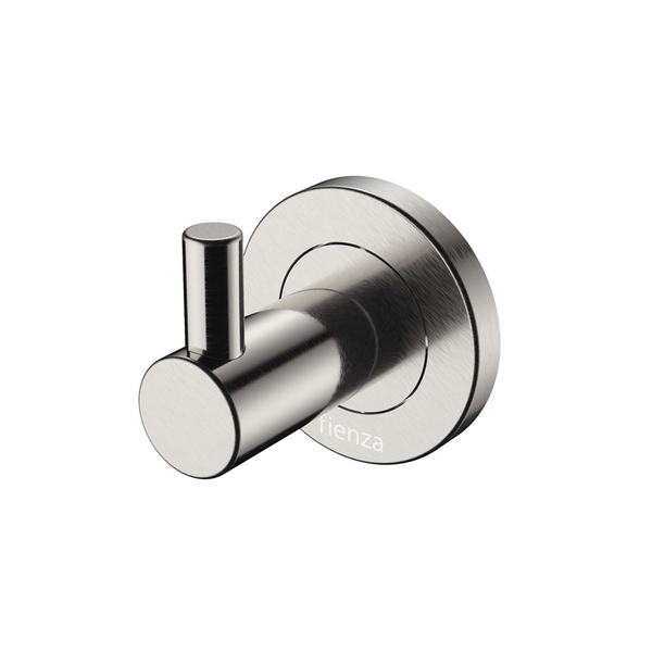 Fienza Kaya Single Robe Hook Brushed Nickel