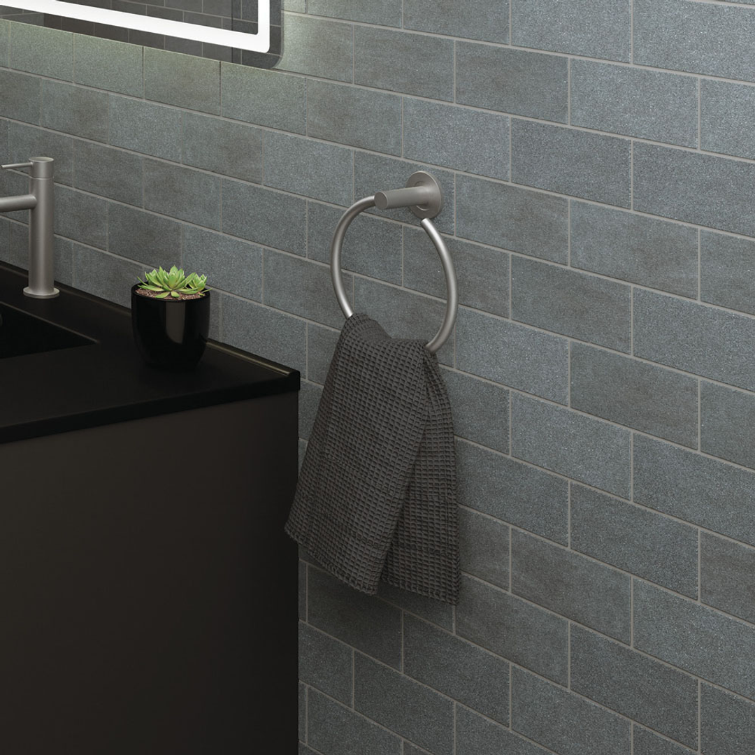 Fienza Kaya Hand Towel Rail / Toilet Roll Holder - Gun Metal