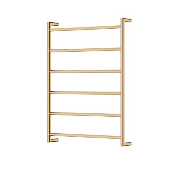 Fienza Kaya Round Heated Towel Rail 6080 Urban Brass 6 Bars 600 X 800 X 100mm