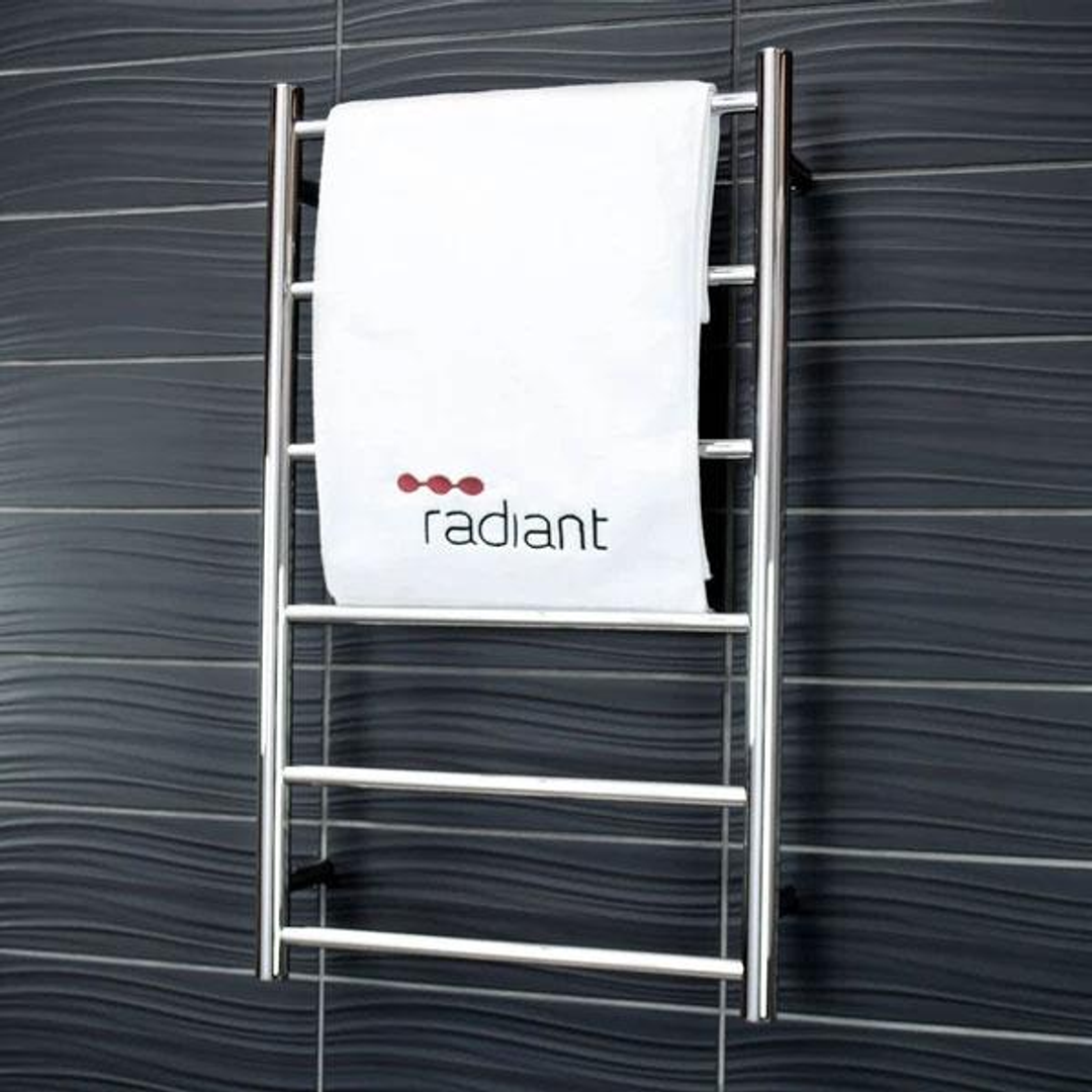 Radiant Round 6 Bar Non Heated Rail Polished Stainless Steel