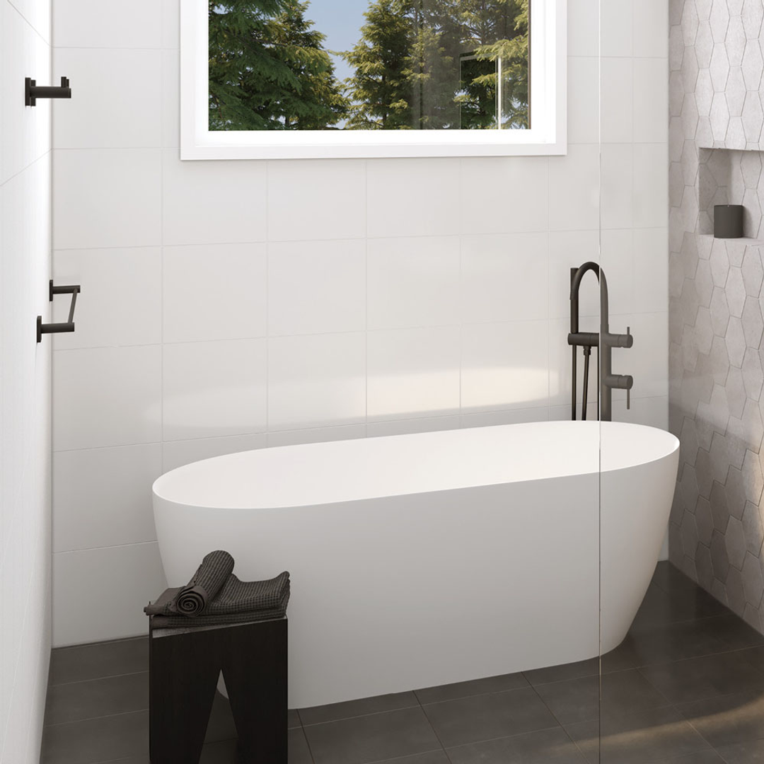 Fienza Sansa Single Towel Rail 900Mm Matte Black 83201Mb