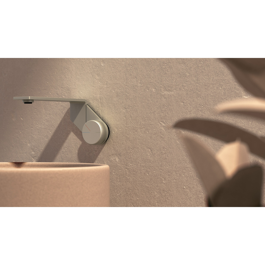 Phoenix Axia Wall Basin/Bath Mixer Set 200mm - Brushed Nickel