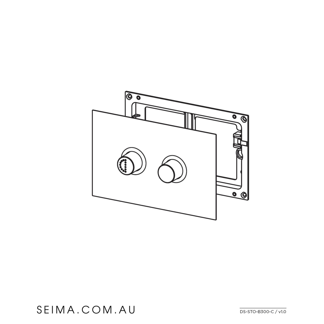 Flush Plate Raised Chrome Metal By Seima(Seima P#:Sto-B300-C)