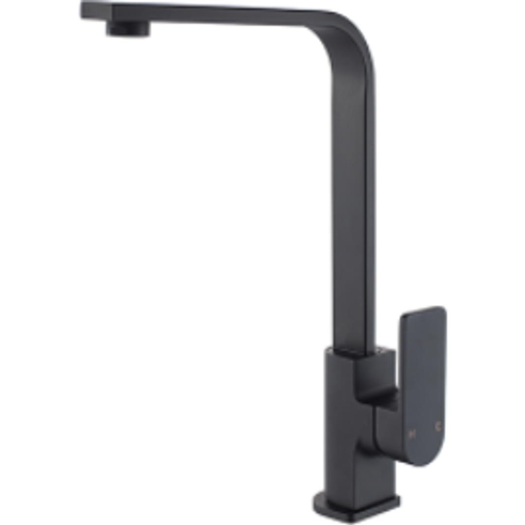 Bella Vista Ikon Flores Goose Neck Sink Mixer Matte Black