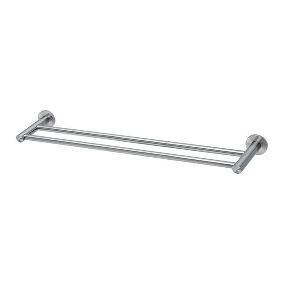Phoenix Radii Ss 316 Double Towel Rail Round Plate 600Mm Stainless Steel