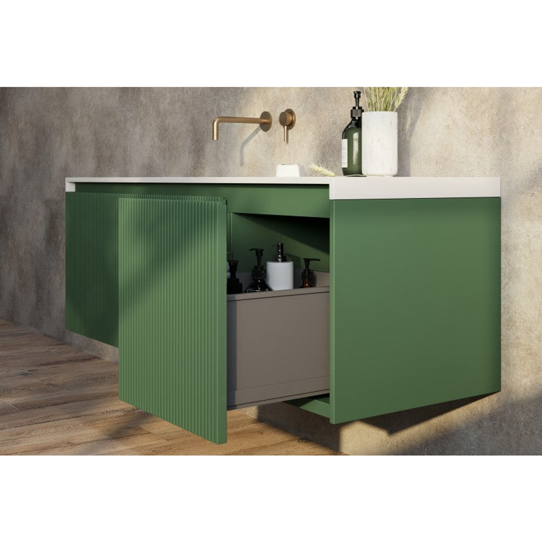 Belbagno Rimini 1400mm Wall Hung Vanity Includes Basin Potters Clay