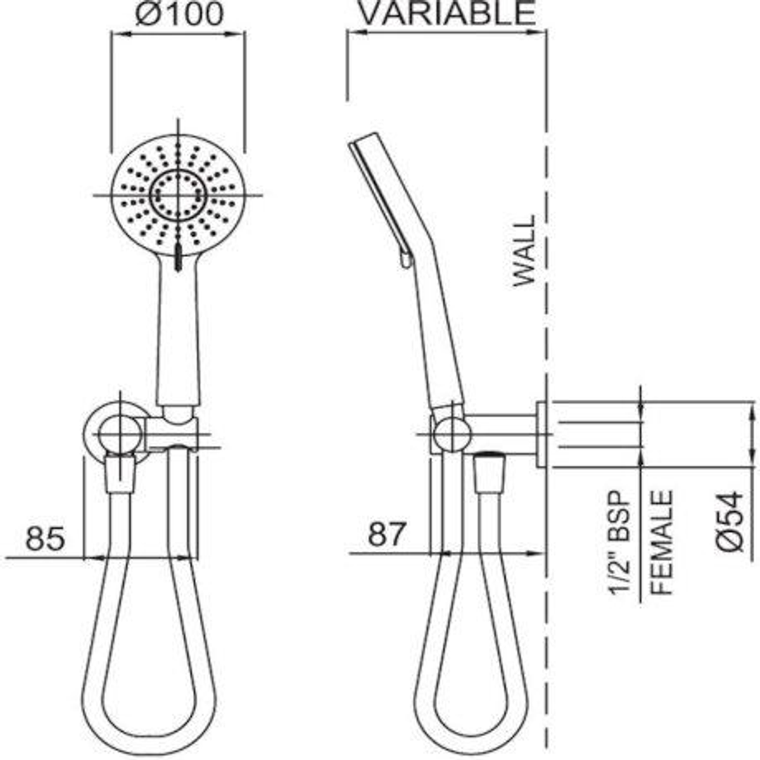 Methven Krome 100 3 Function Hand Shower