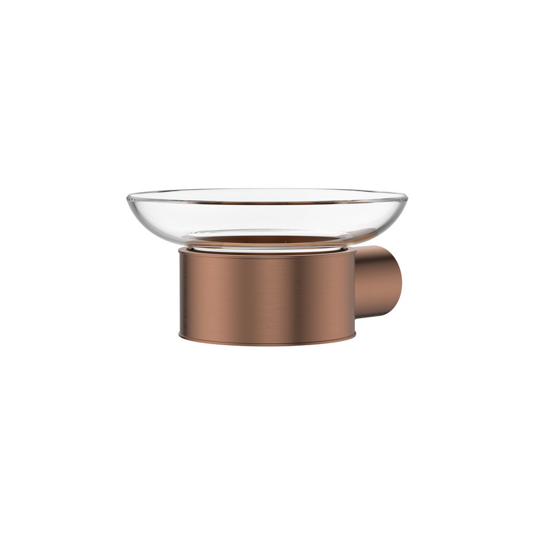Fienza Empire Slim Soap Holder Glass Dish Ss304 Brushed Copper