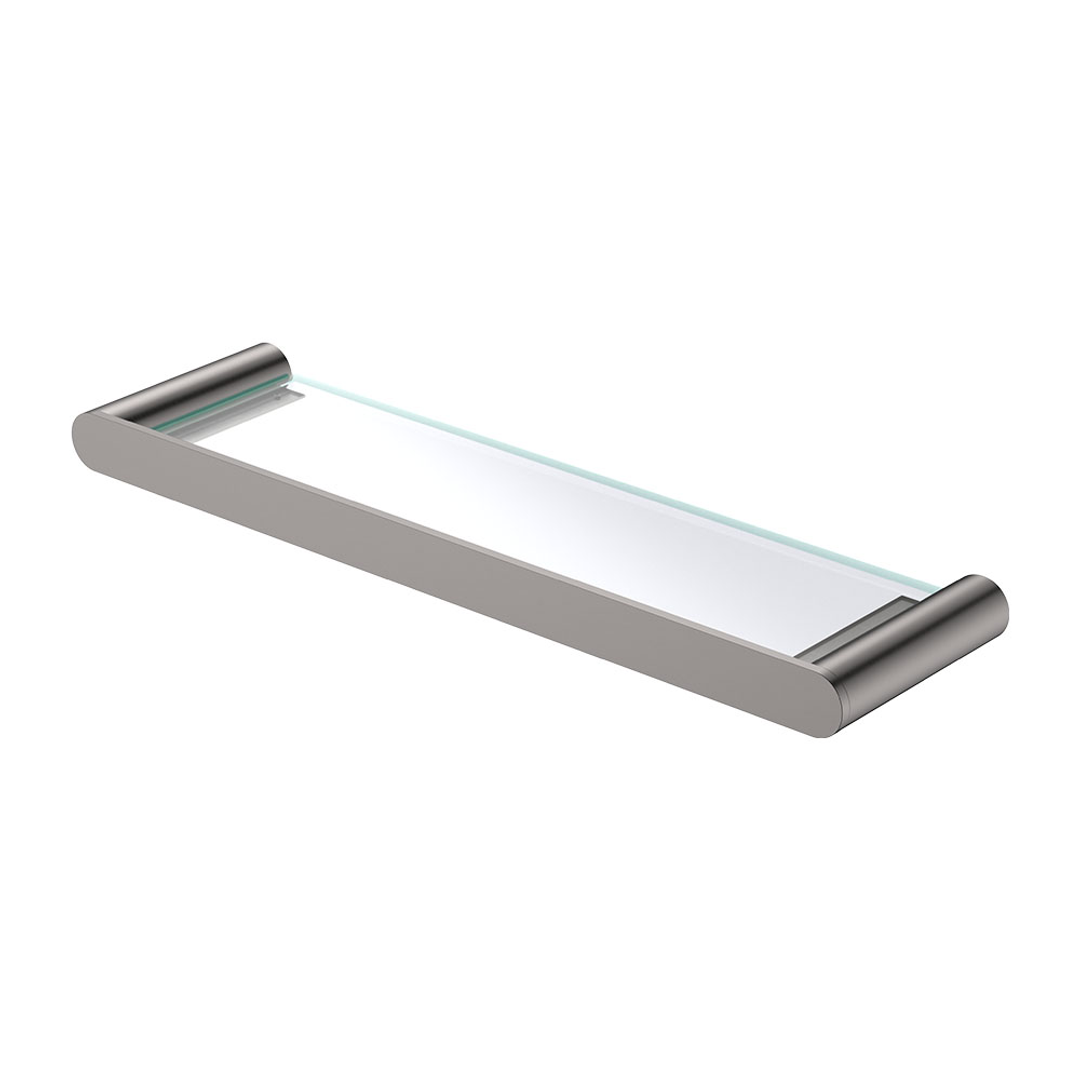 Fienza Empire Slim Shower Shelf Glass Ss304 Gun Metal
