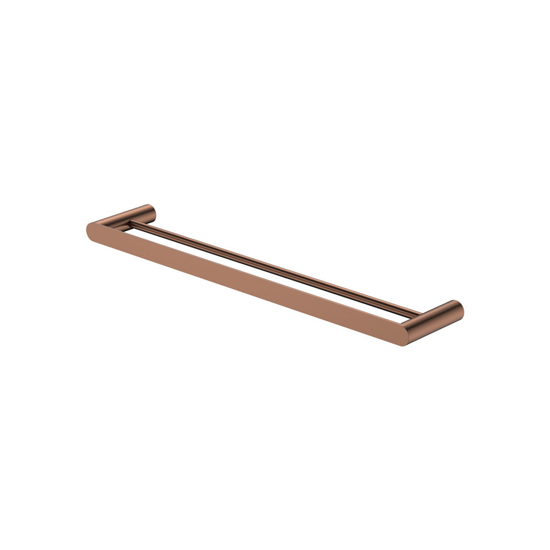 Fienza Empire Slim Double Towel Rail 600mm Ss304 Brushed Copper