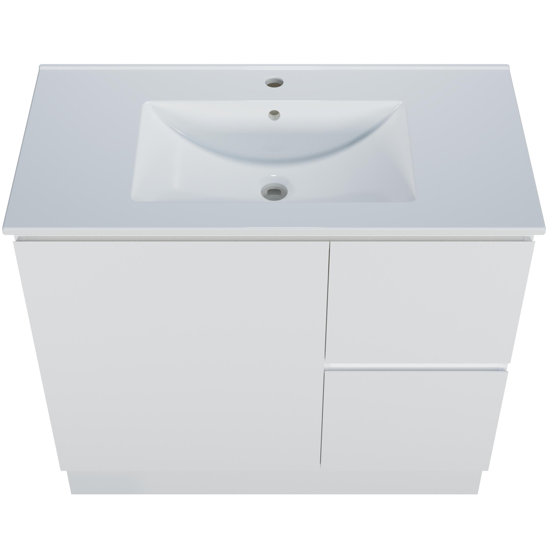 Harmony Vanity 900mm, Centre Bowl Alpha Top, Floor Standing