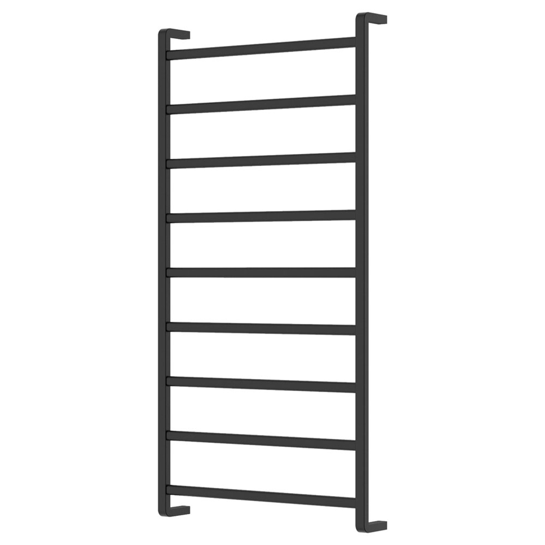 Fienza Koko Heated Towel Rail 60120 Matte Black 9 Bars 600 X 1200 X 100mm
