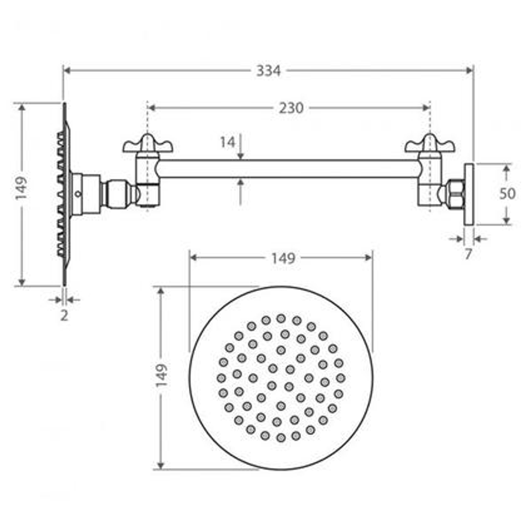 Slice Round 150mm All Directional Wall Shower Head(Fienza P#:411135)