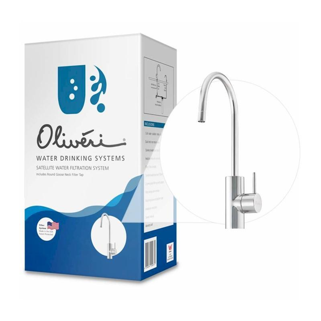 Satellite Filter System W/ Round Gooseneck Tap Chrome