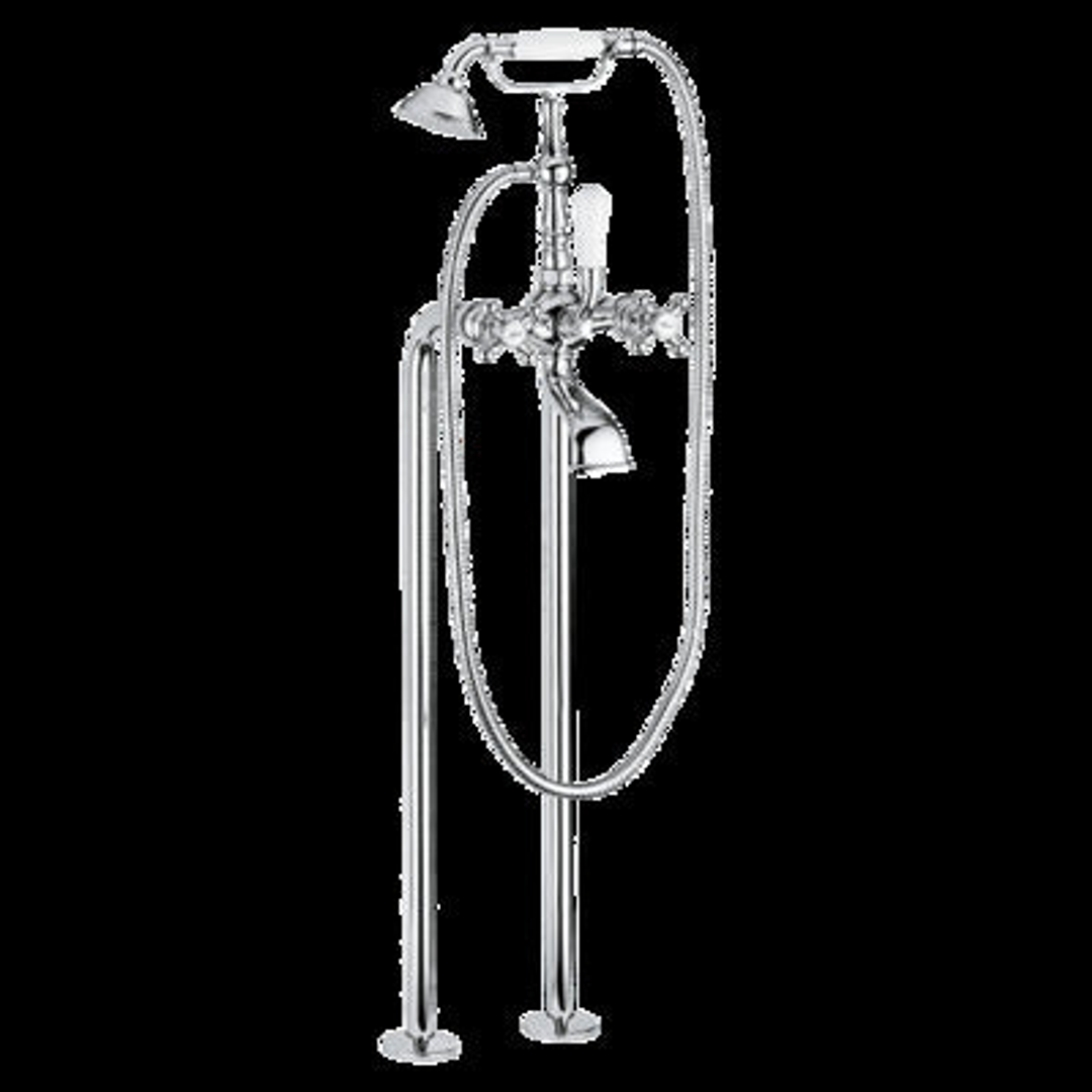 Provincial Floormounted Bath Filler Chrome