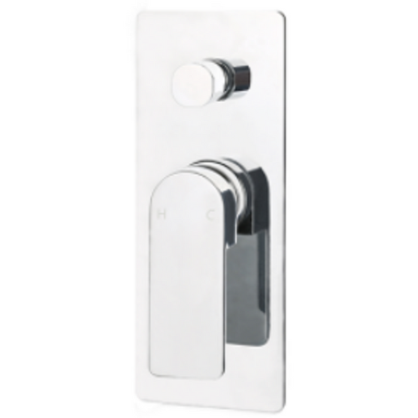Bella Vista Ikon Flores Wall Mixer With Diverter Chrome