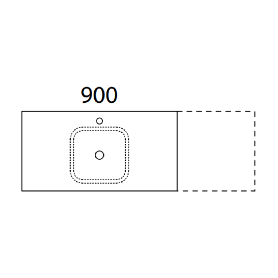 Timberline Milan Wall Hung Vanity 900mm