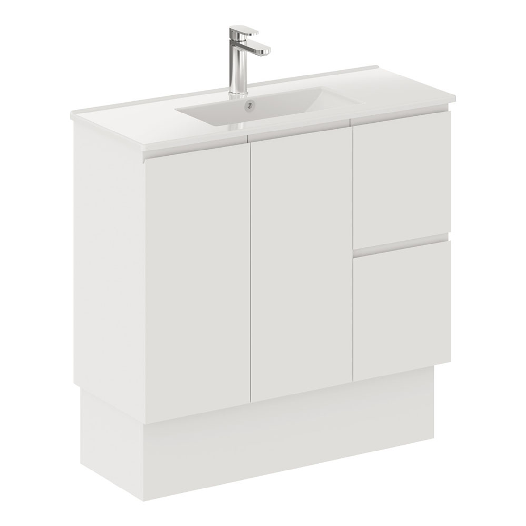 Fienza Siska 900Mm Vanity On Kicker Right Hand Drawers 1 Tap Hole