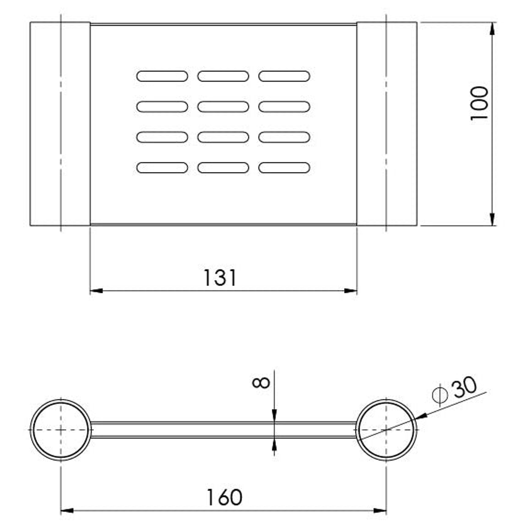 Phoenix Vivid Slimline Soap Dish - Matte Black