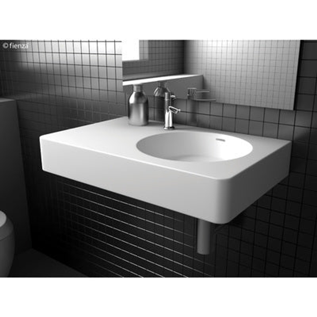 Fienza Encanto 700 Wall Hung Basin Right Hand Bowl No Tap Hole