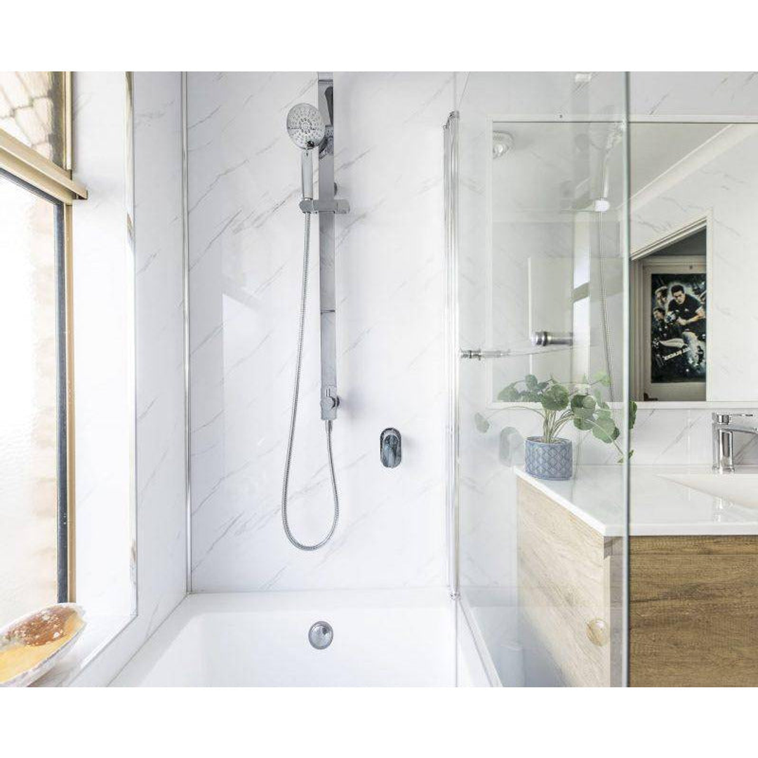 Mr. Wet Wall Carrara White Marble Matte Wall Panel 2400X1000X10M