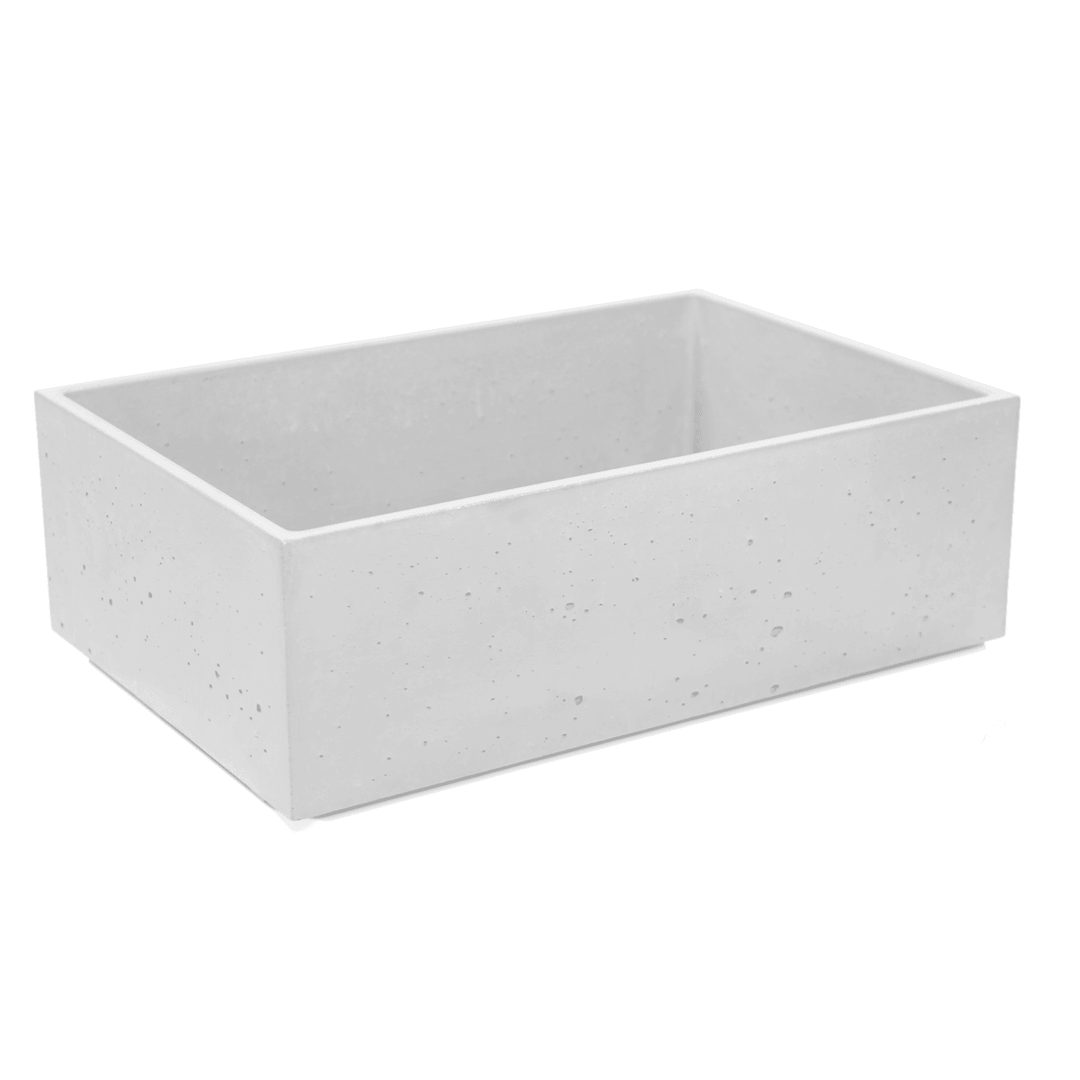 New Form Concrete Grand Rectangle Vessel Basin 535mm X 360mm X 170mm