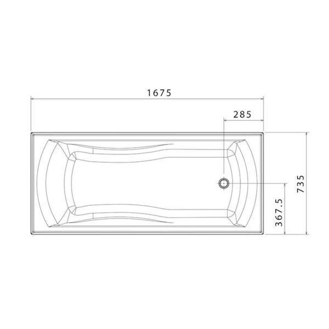Caroma Maxton Four Tile Flange Bath 1525mm