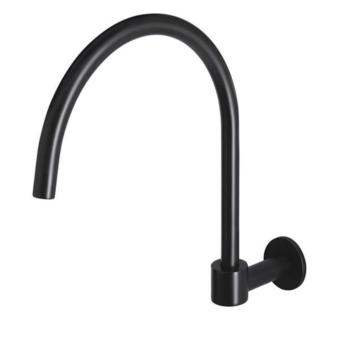 Meir Round High Rise Swivel Wall Spout Matte Black
