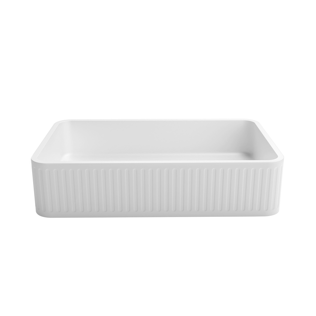 Otti Hudson Square Concrete White Basin 520X320X120Mm