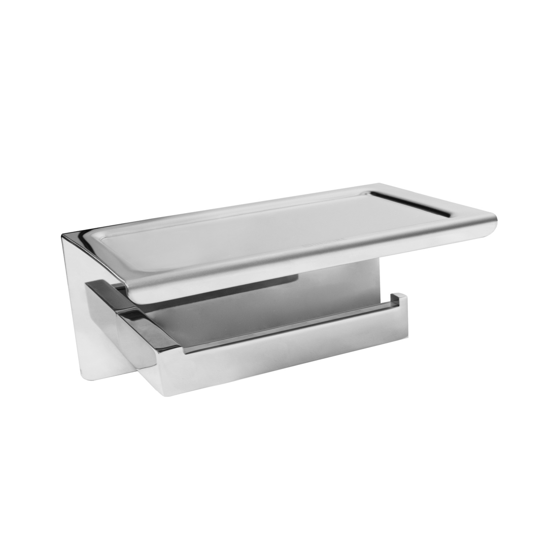 Otti Paper Holder With Phone Shelf Chrome