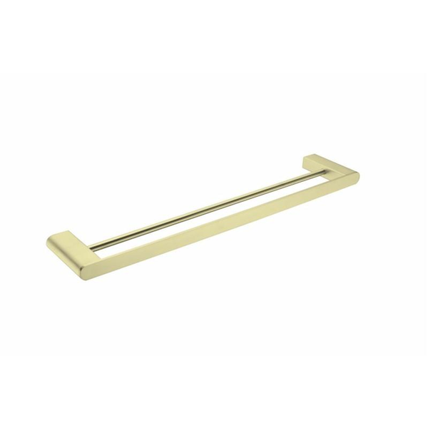 Nero Bianca Double Towel Rail 600Mm Brushed Gold