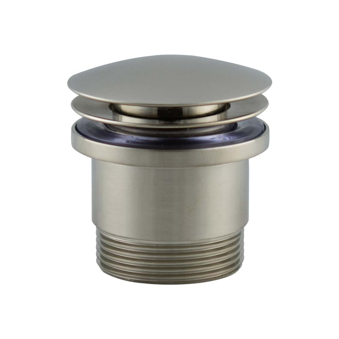 Brasshards Mixx Plug & Waste Universal Dome Pop Up Waste Brushed Nickel