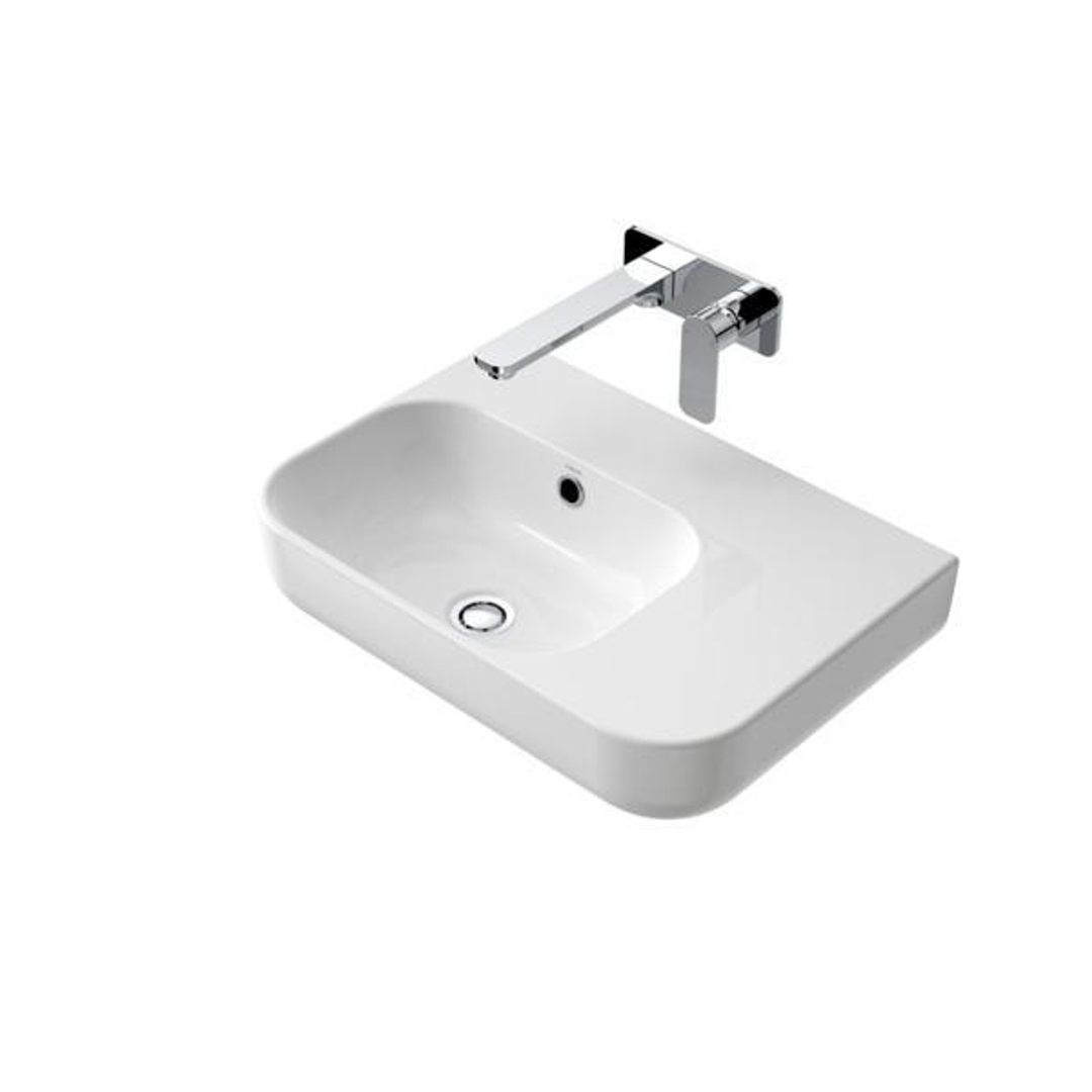 Caroma Luna Shelf Wall Basin 1 Tap Hole White 873915W