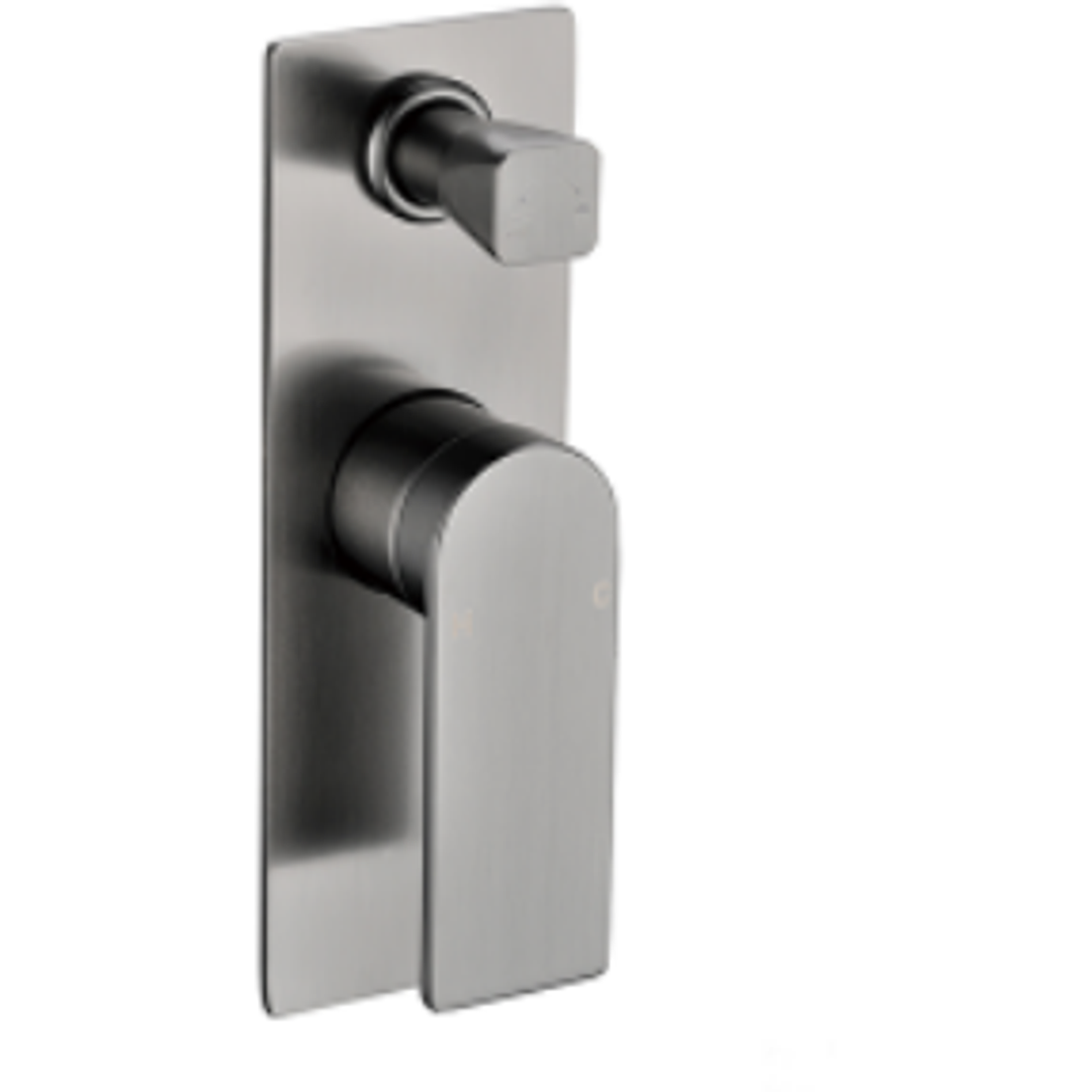 Bella Vista Cresta Shower Flick Mixer With Diverter Gun Metal