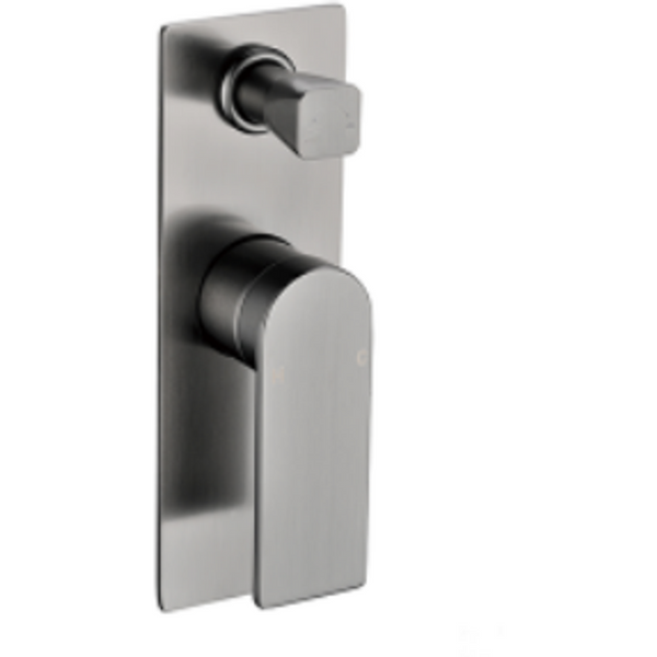 Bella Vista Cresta Shower Flick Mixer With Diverter Gun Metal