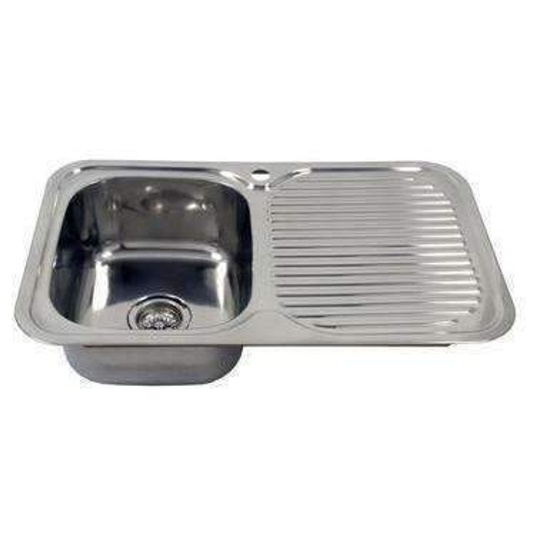 Aspire La Rosa 780 X 480 S/S Single Bowl Sink 1 Tap Hole Rh Bowl