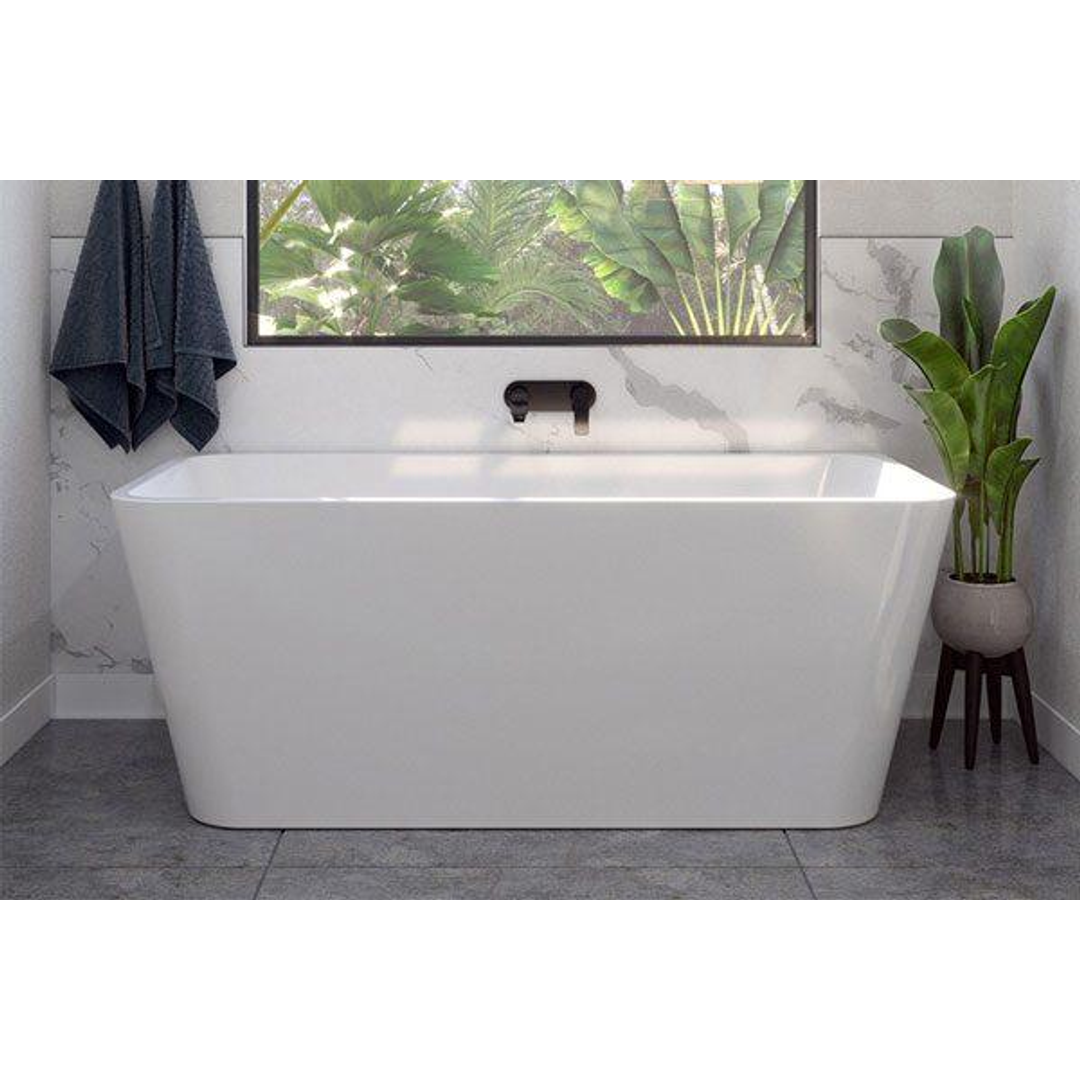 Aria Back To Wall Freestanding Bath White 1700mm