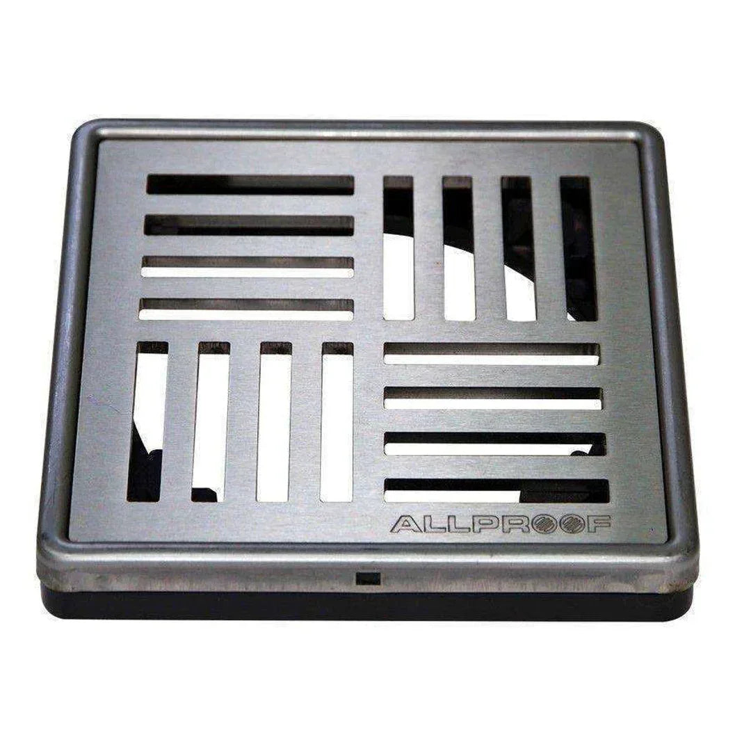 Allproof Elegance 100mm Cyclone S/S 4Quarter Floor Grate - Burdens Plumbing