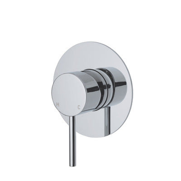 Fienza Kaya Wall Mixer Chrome Large Round Chrome Plate