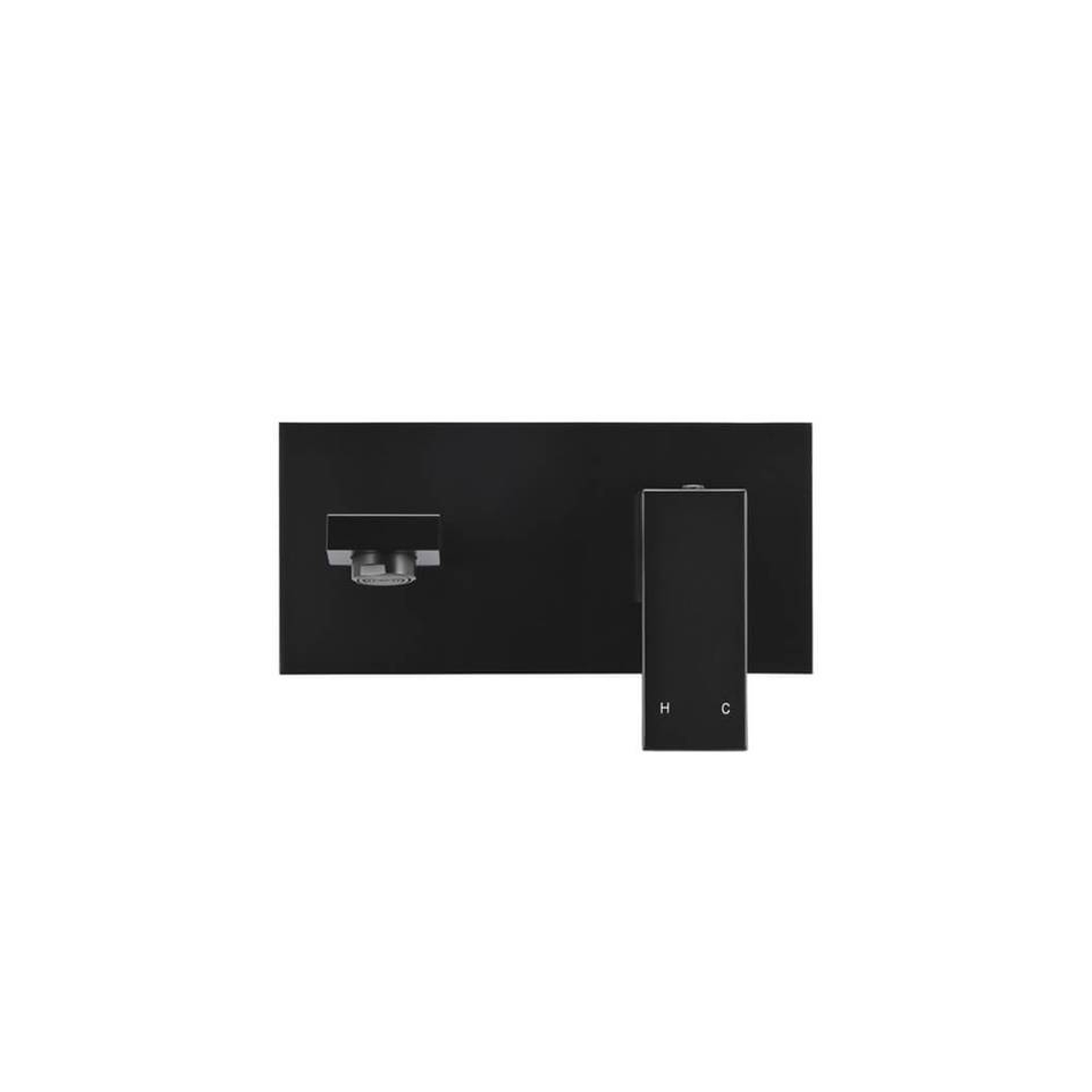 Meir Square Wall Combination Mixer And Spout Matte Black