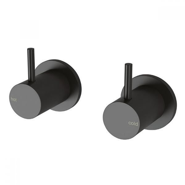 Phoenix Vivid Slimline Wall Top Assemblies 15mm Extended Spindles- Matte Black
