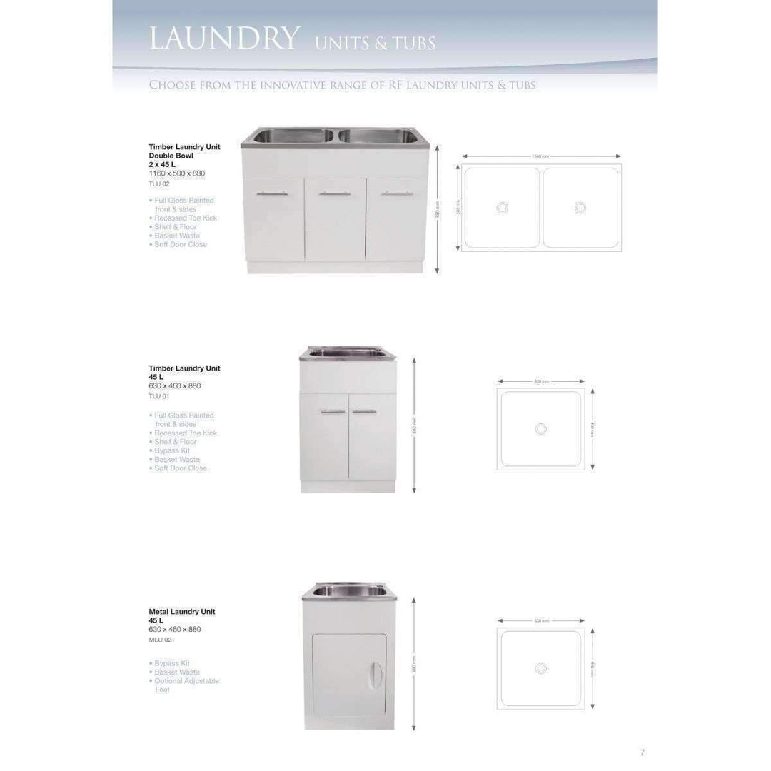 Rf Timber Laundry Unit 45Lt With Bypass Kit Tlu01 630X460