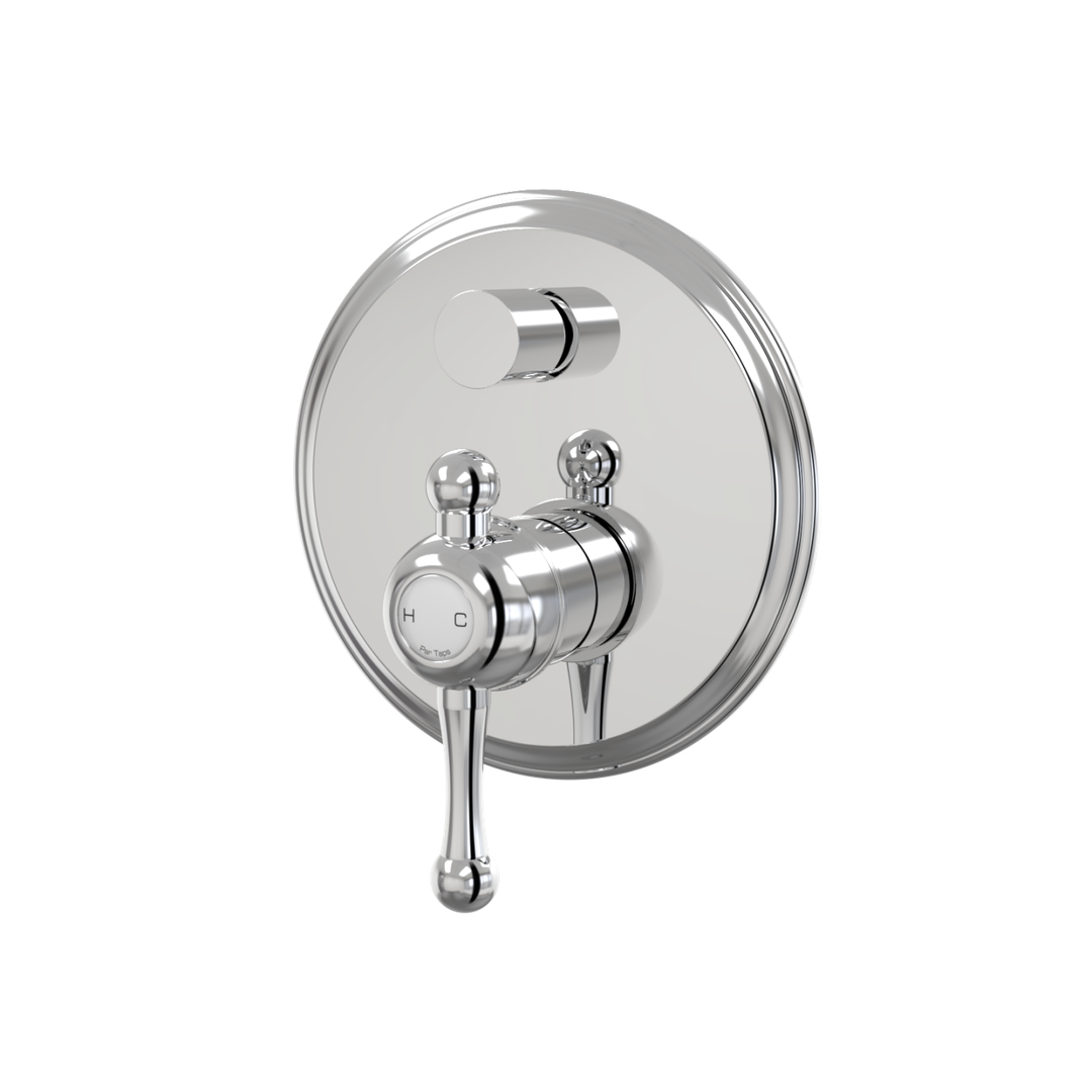 Par Tudor Wall Mixer Bath/Shower 65mm Plate Chrome