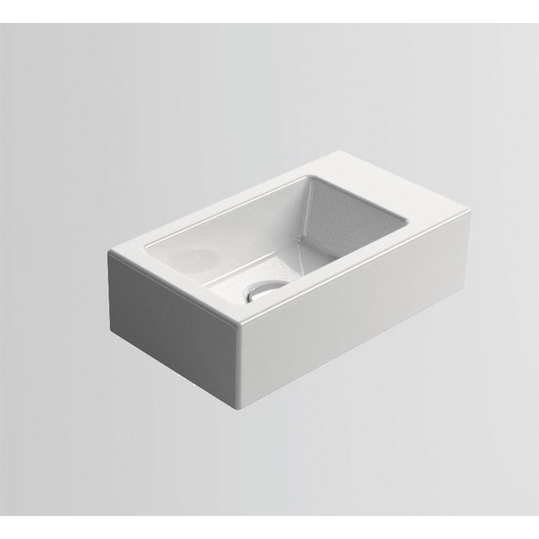 ASTRA WALKER ELM WALL MOUNTED WASHBASIN 40X23CM 1 Tap Hole WHITE