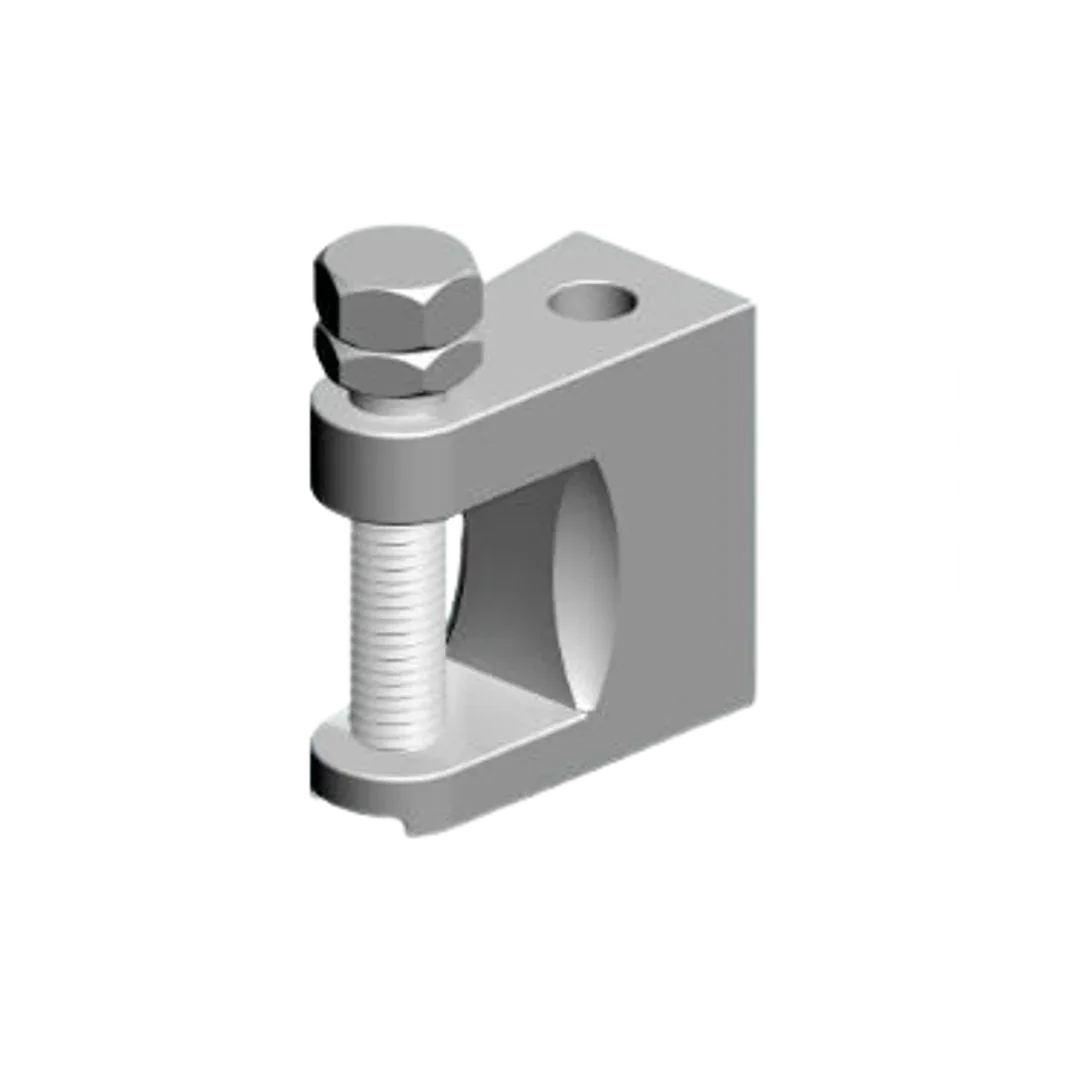 ALL THREAD BEAM CLAMP 10MM - HOLLOW BACK - ZINC PLATED - Burdens Plumbing
