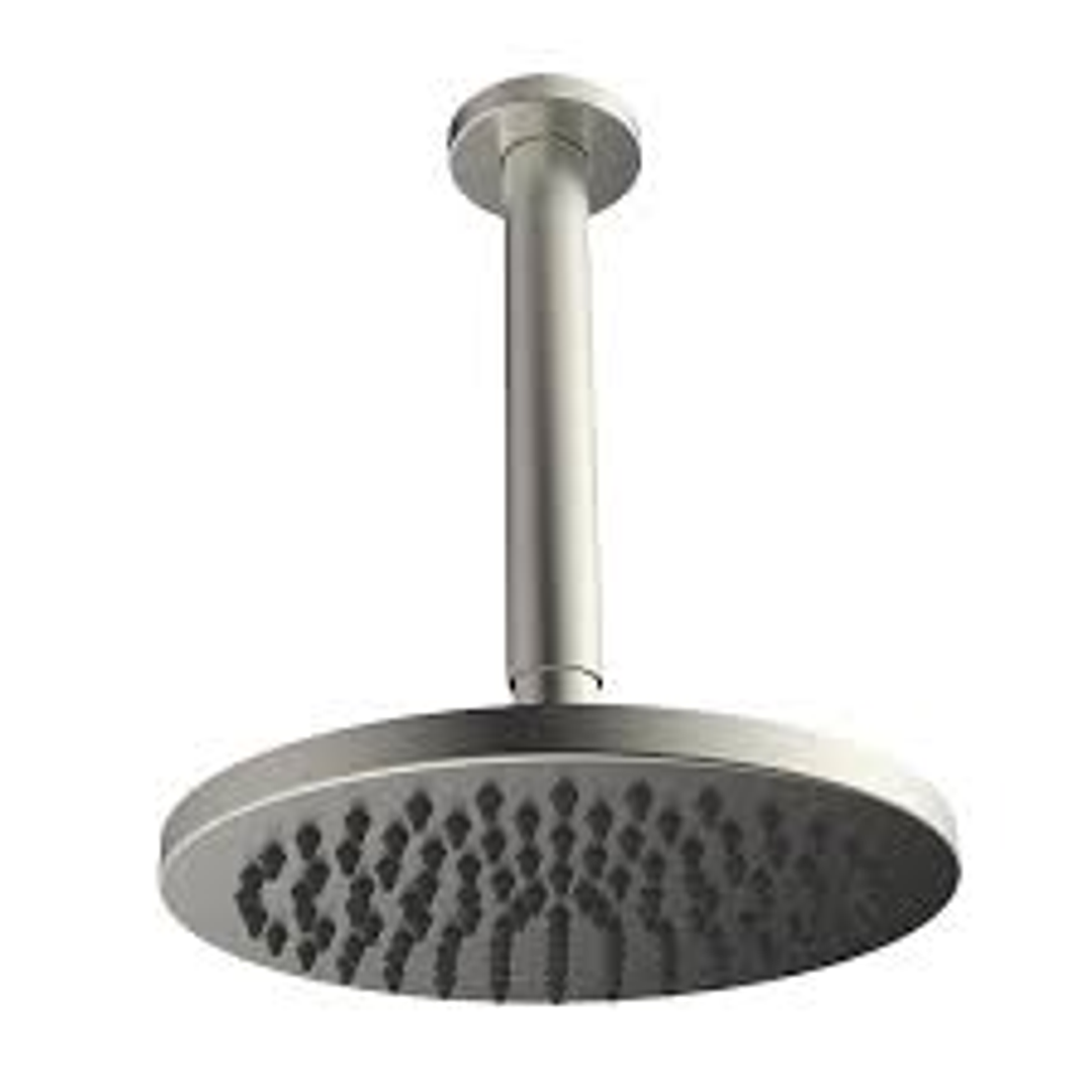 Abey Gareth Ashton 200mm Drop Vertical Overhead Shower Brushed Nickel
