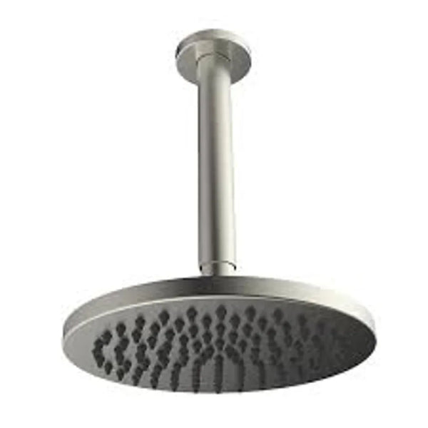 Abey Gareth Ashton 200mm Drop Vertical Overhead Shower Brushed Nickel - Burdens Plumbing