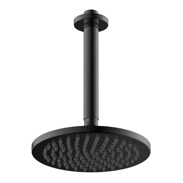 Abey Gareth Ashton 200mm Drop Vertical Overhead Shower Black 1Svro-B - Burdens Plumbing