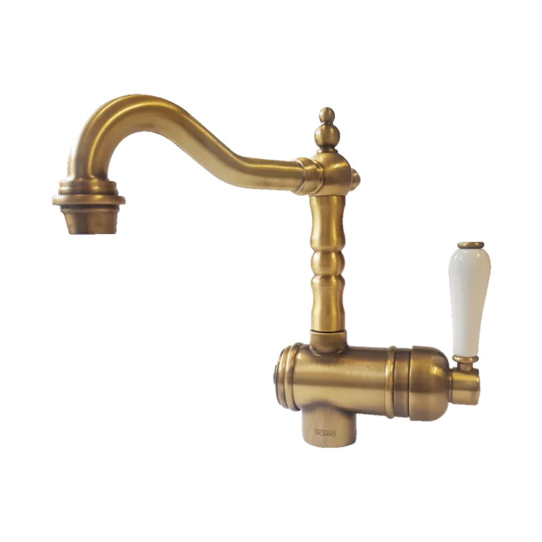 Abey Armando Vicario Provincial Single Lever Basin Mixer Bronze - Burdens Plumbing